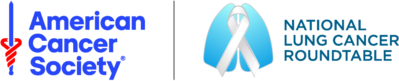 National Lung Cancer Roundtable and American Cancer Society logo