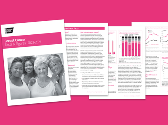 bright pink background with 4 page spread, most left page has black and white picture of 4 women